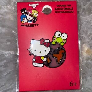 Loungefly Hello Kitty & Keroppi Globe Enamel Pin